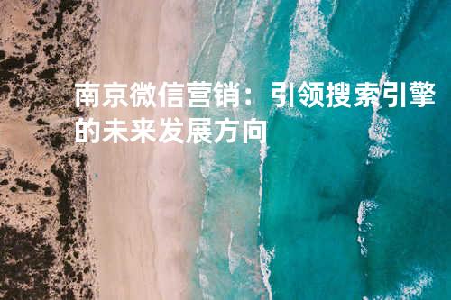 南京微信营销：引领搜索引擎的未来发展方向